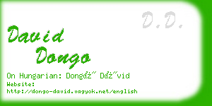 david dongo business card